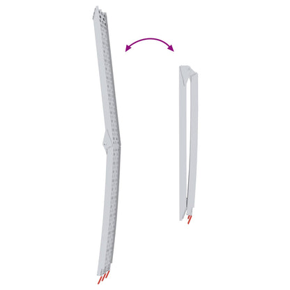 Foldable Motorcycle Ramp 340 kg per ramp 2 pcs Silver Aluminium