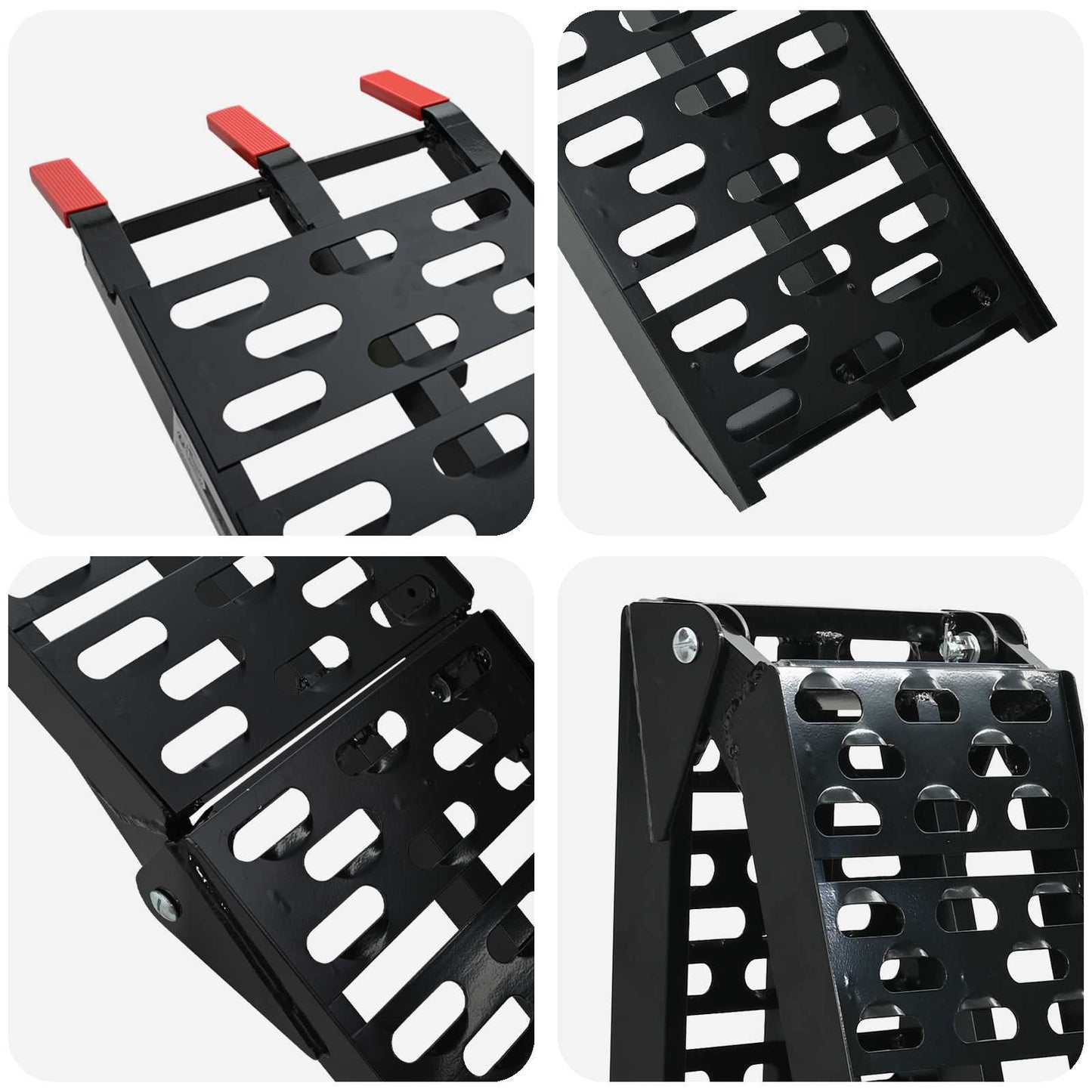 Foldable Motorcycle Ramp 340 kg per ramp 2 pcs Black
