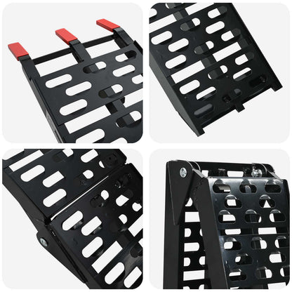 Foldable Motorcycle Ramp 340 kg per ramp 2 pcs Black