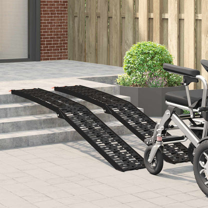 Foldable Motorcycle Ramp 340 kg per ramp 2 pcs Black