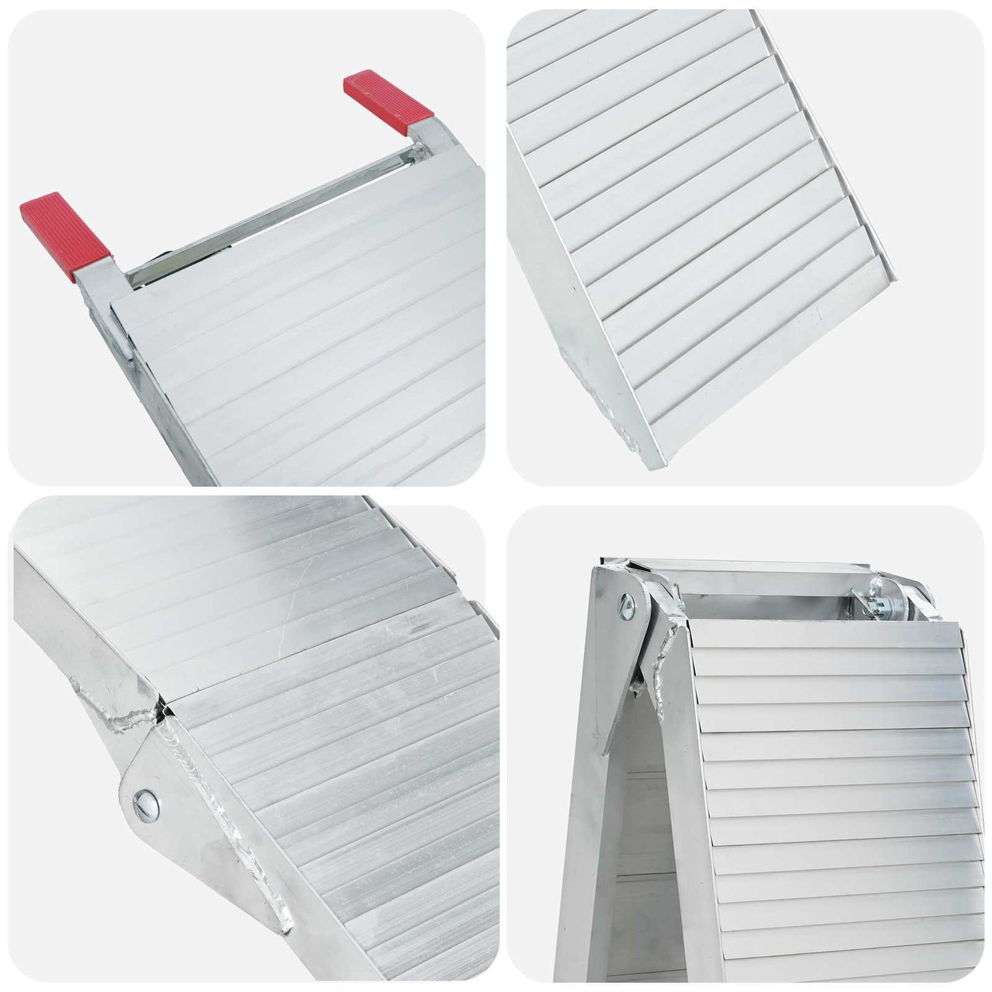 Motorcycle Ramp 680 kg 2 pcs Silver 680 kg Aluminium