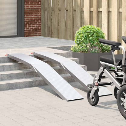 Motorcycle Ramp 680 kg 2 pcs Silver 680 kg Aluminium