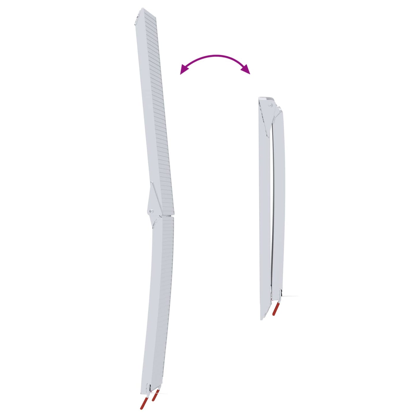 Motorcycle Ramp 680 kg 2 pcs Silver 680 kg Aluminium
