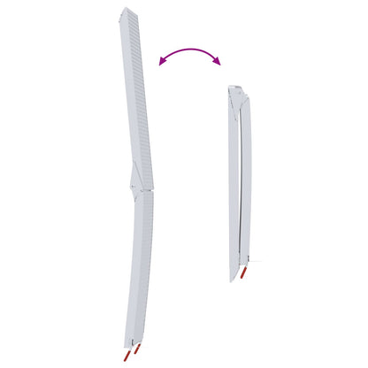 Motorcycle Ramp 680 kg 2 pcs Silver 680 kg Aluminium
