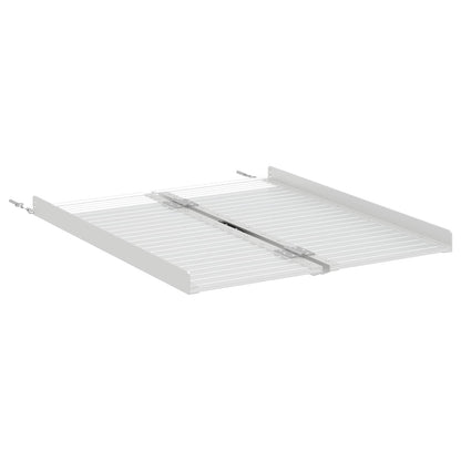 Wheelchair Ramp Folding Silver 92 x 73 x 5 cm Aluminium
