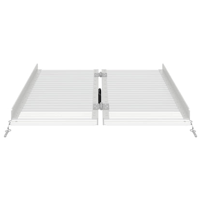 Wheelchair Ramp Folding Silver 92 x 73 x 5 cm Aluminium