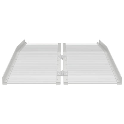 Wheelchair Ramp Folding Silver 122 x 73 x 5 cm Aluminium