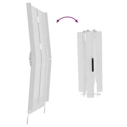 Wheelchair Ramp Folding Silver 122 x 73 x 5 cm Aluminium