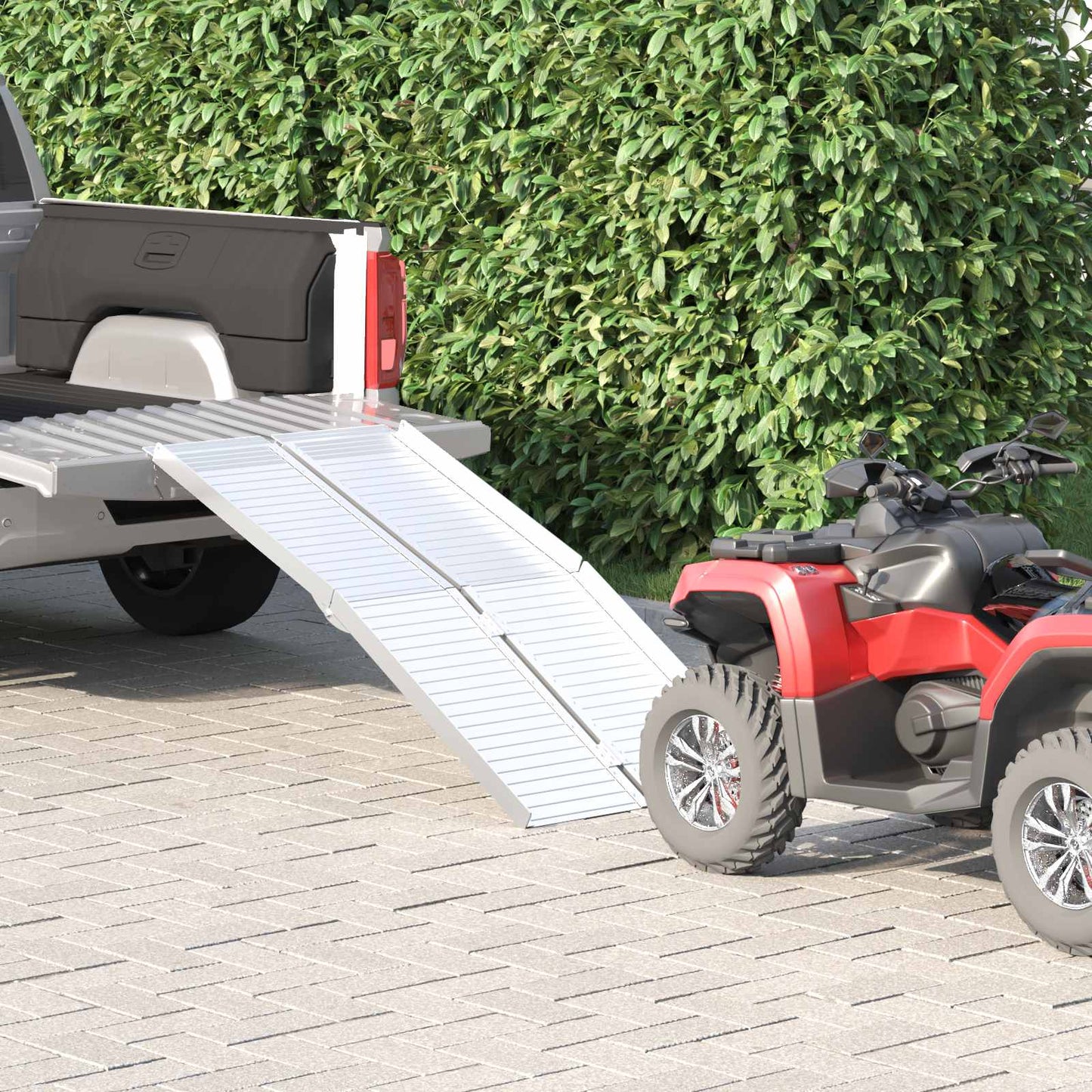 Ramp for Wheelchair 270 kg Silver 270 kg Aluminium