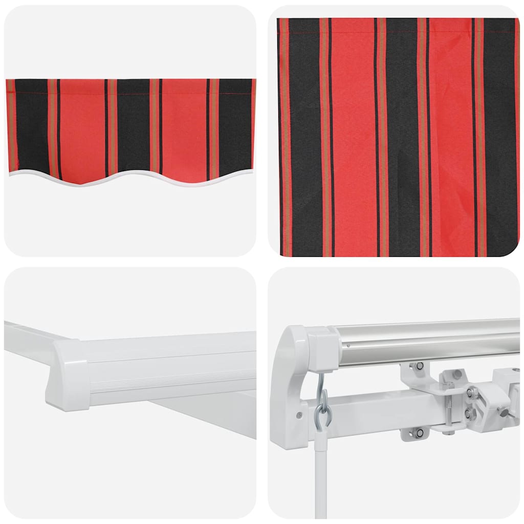 Retractable Awning Manual Orange and Brown 450 x 300 cm