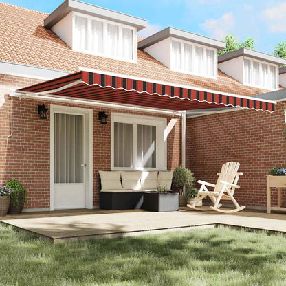 Retractable Awning Manual Orange and Brown 450 x 300 cm