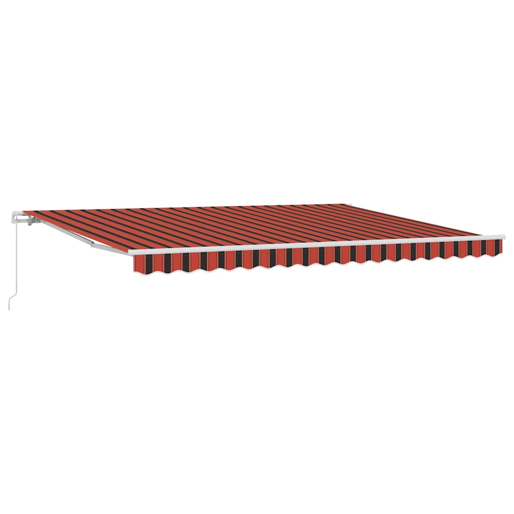 Retractable Awning Manual Orange and Brown 450 x 300 cm