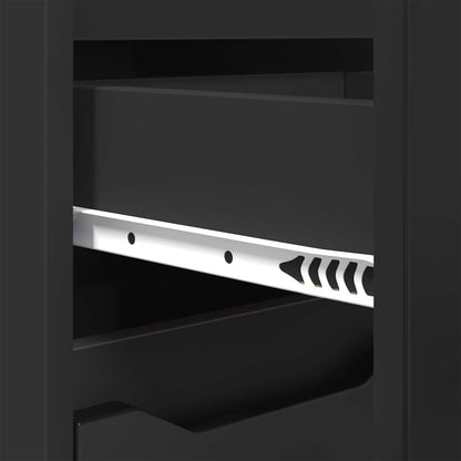Bathroom Cabinet Black 30.5 x 30 x 101 cm Engineered Wood