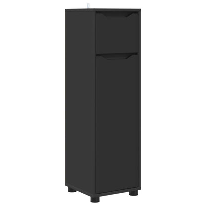 Bathroom Cabinet Black 30.5 x 30 x 101 cm Engineered Wood