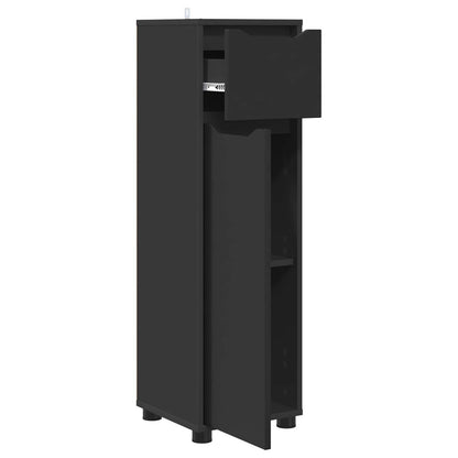 Bathroom Cabinet Black 30.5 x 30 x 101 cm Engineered Wood