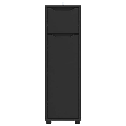 Bathroom Cabinet Black 30.5 x 30 x 101 cm Engineered Wood