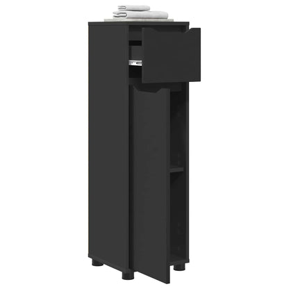 Bathroom Cabinet Black 30.5 x 30 x 101 cm Engineered Wood