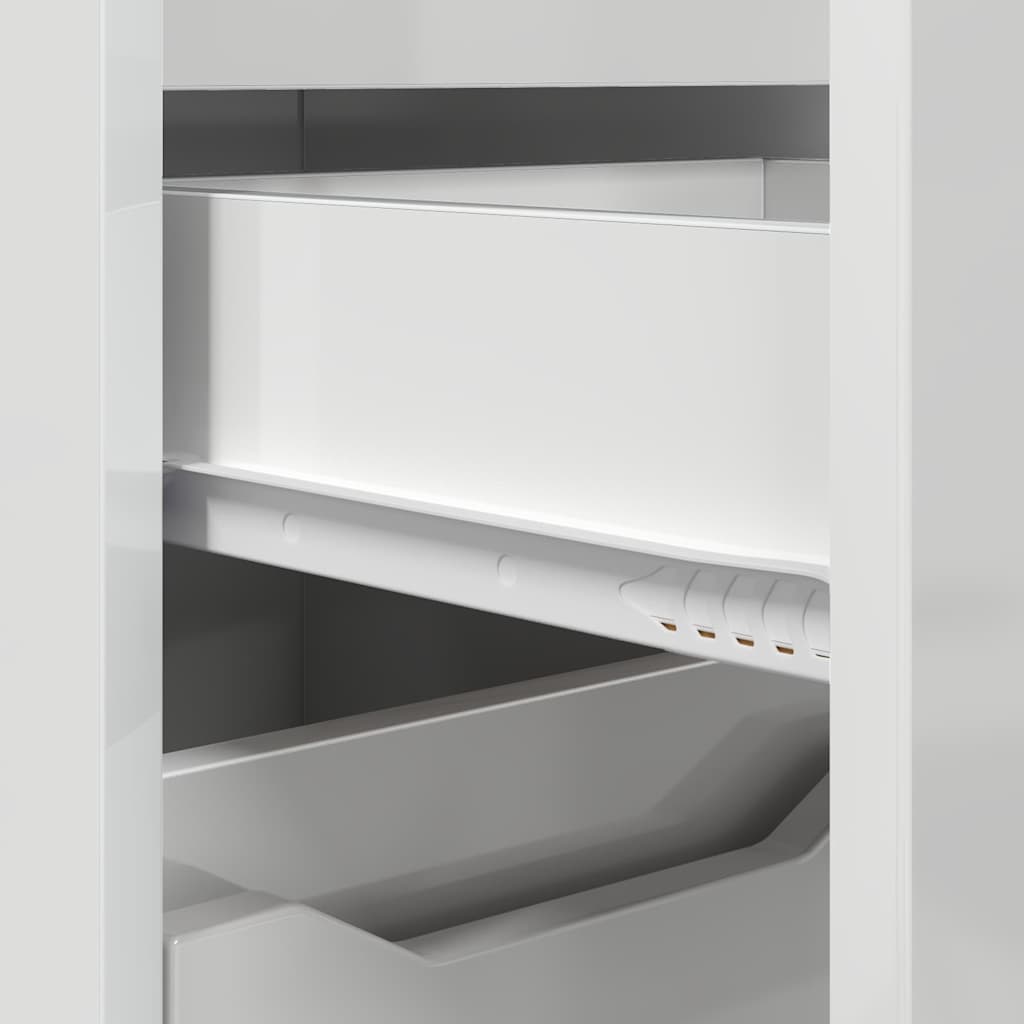 Bathroom Cabinet High Gloss White 30.5 x 30 x 101 cm