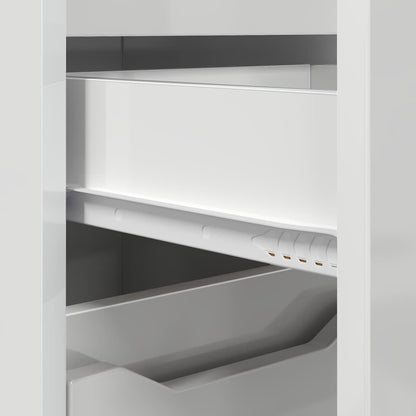 Bathroom Cabinet High Gloss White 30.5 x 30 x 101 cm