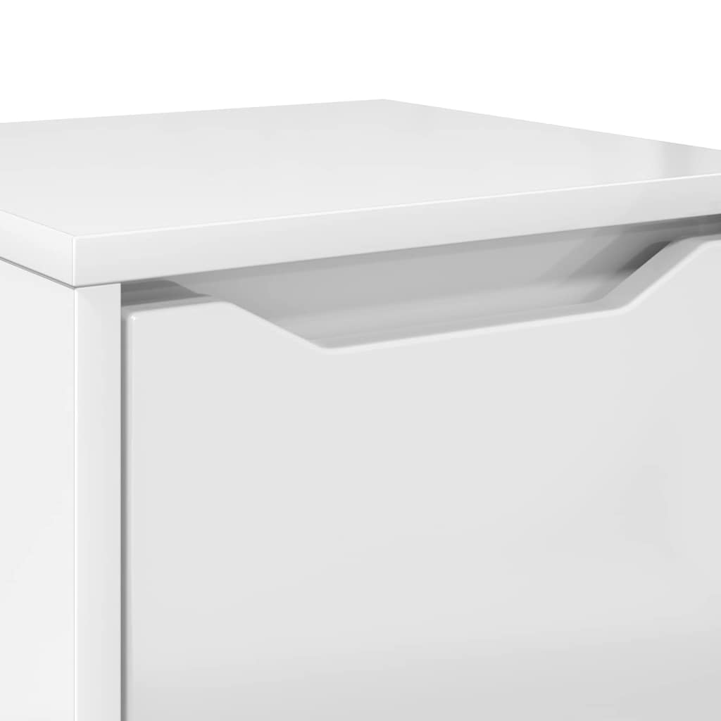 Bathroom Cabinet High Gloss White 30.5 x 30 x 101 cm
