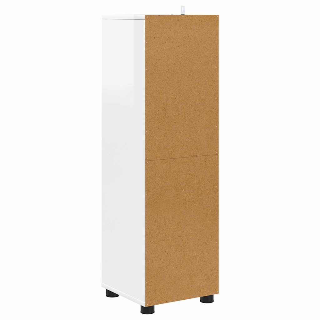 Bathroom Cabinet High Gloss White 30.5 x 30 x 101 cm