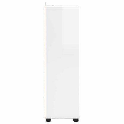 Bathroom Cabinet High Gloss White 30.5 x 30 x 101 cm