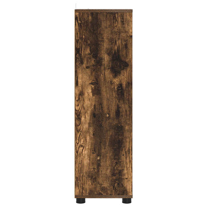 Bathroom Cabinet Smoked Oak 30.5 x 30 x 101 cm Engineered Wood