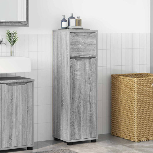 Bathroom Cabinet Grey Sonoma 30.5 x 30 x 101 cm Engineered Wood