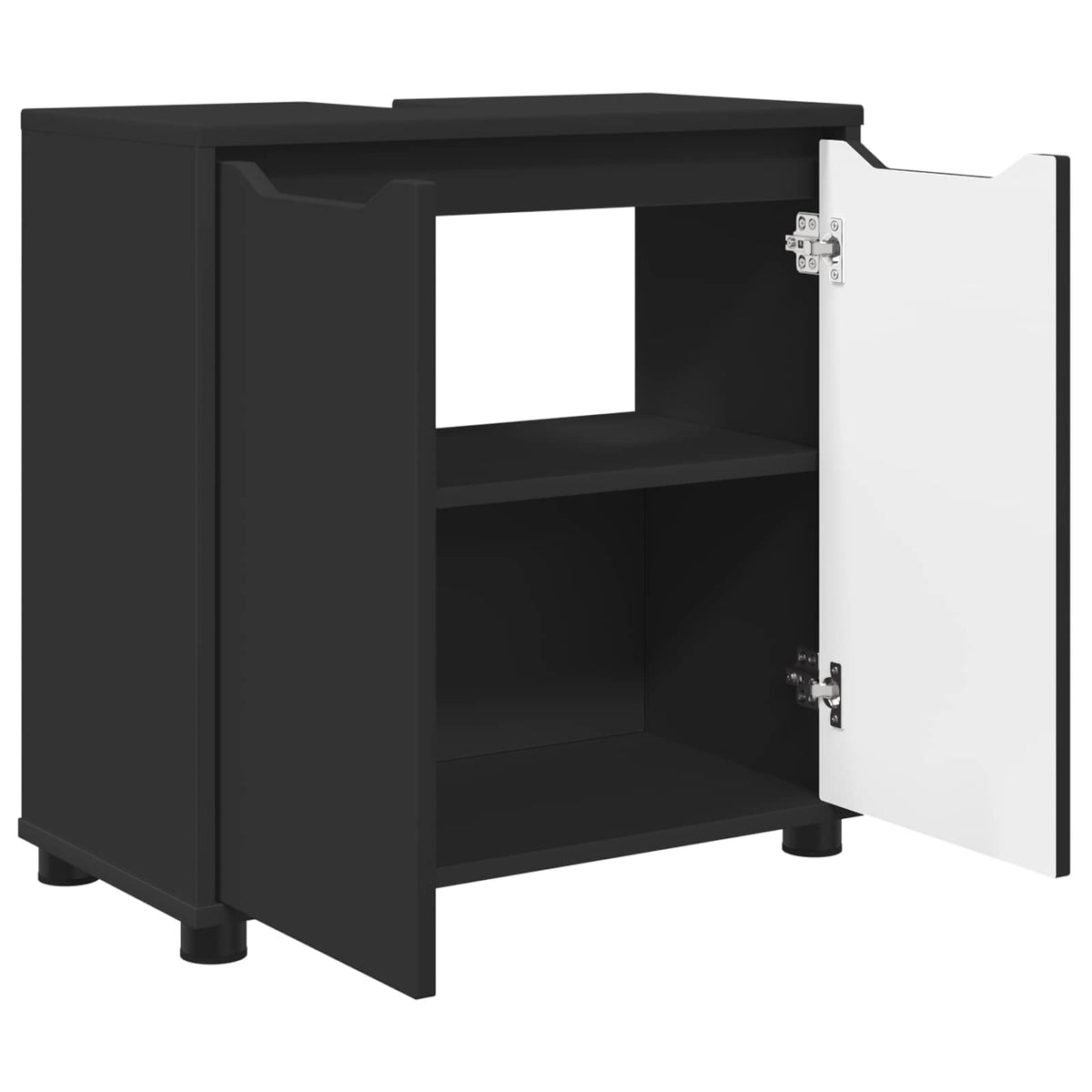 Bathroom Basin Cabinet Black 60 x 30 x 60 cm Engineered Wood