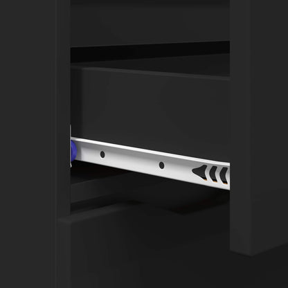 Sideboard with Drawer Black 100 x 30 x 65.6 Engineered Wood