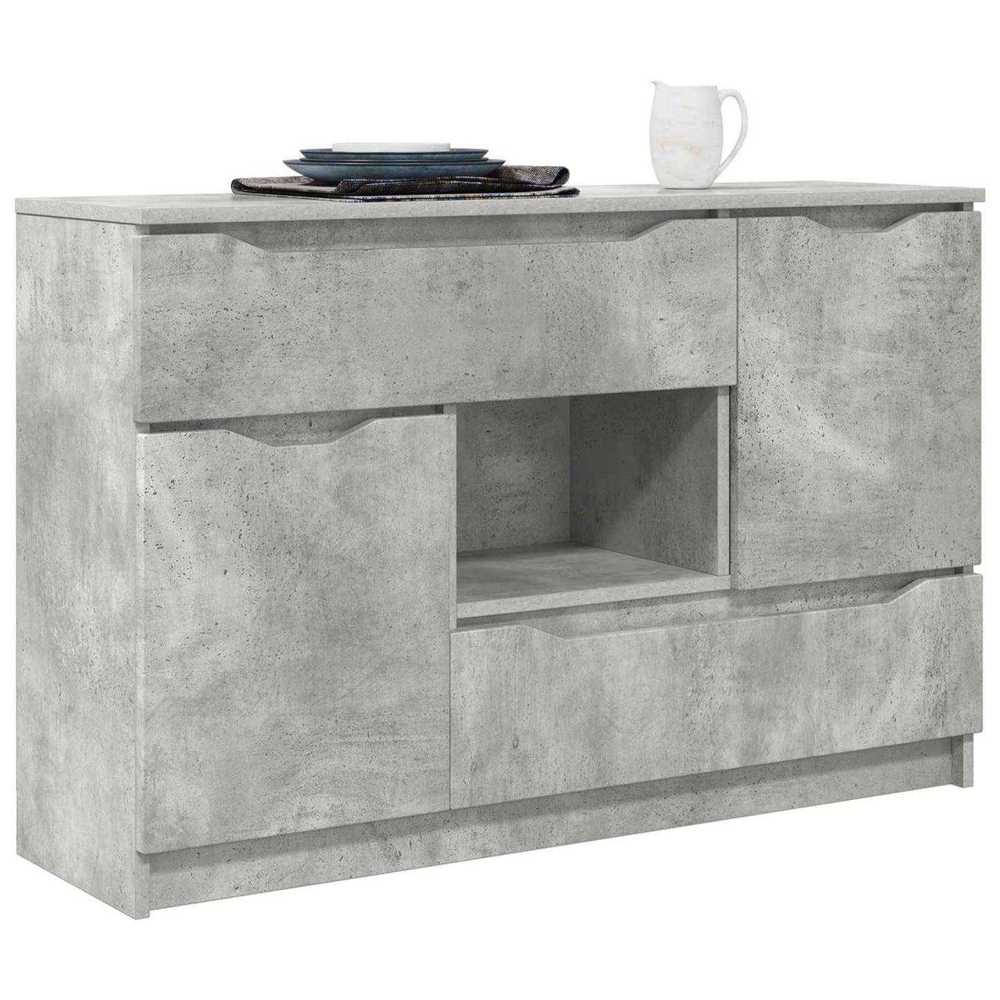 Sideboard Concrete Grey 100 x 30 x 65.6 Engineered Wood