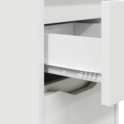 Bedside Table White 30.5 x 30 x 43 cm Engineered Wood