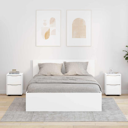 Bedside Tables 2 pcs White 30.5 x 30 x 43 cm Engineered Wood