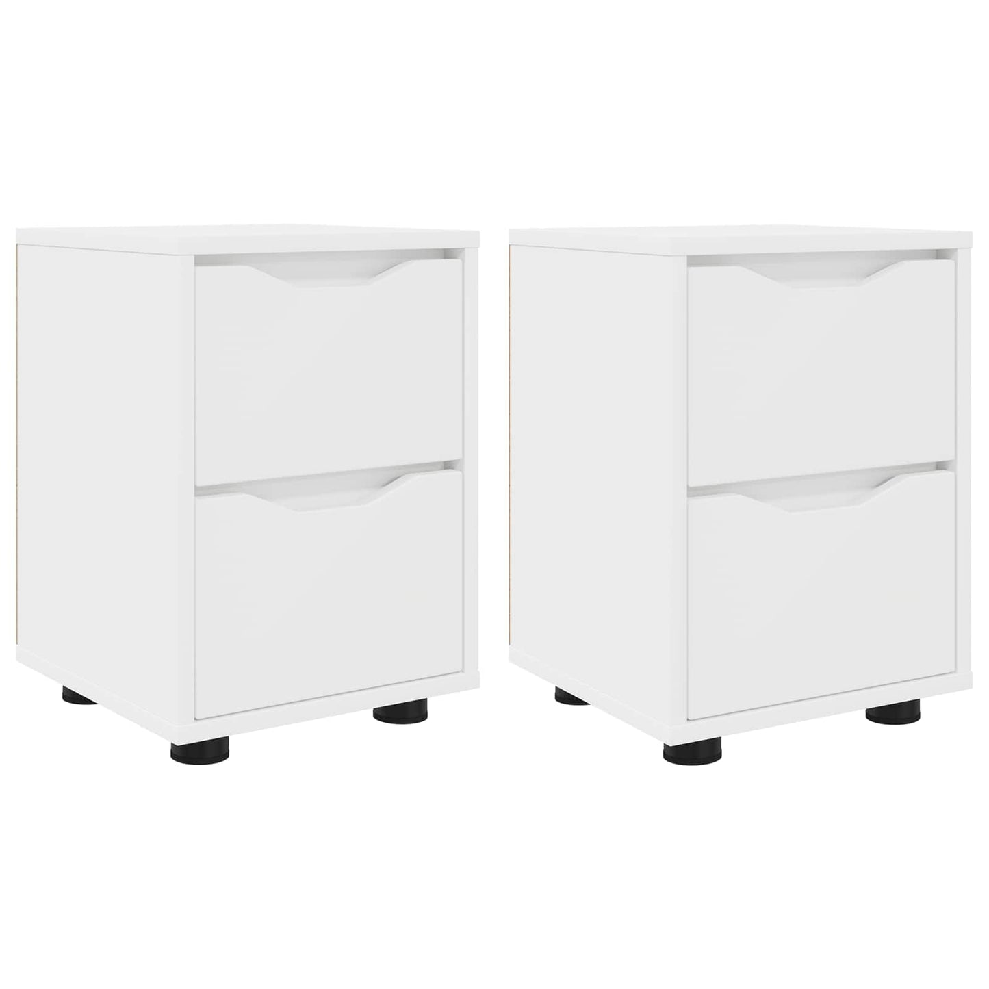 Bedside Tables 2 pcs White 30.5 x 30 x 43 cm Engineered Wood