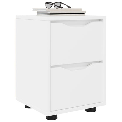Bedside Tables 2 pcs White 30.5 x 30 x 43 cm Engineered Wood