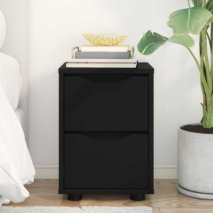 Bedside Table Black 30.5 x 30 x 43 cm Engineered Wood