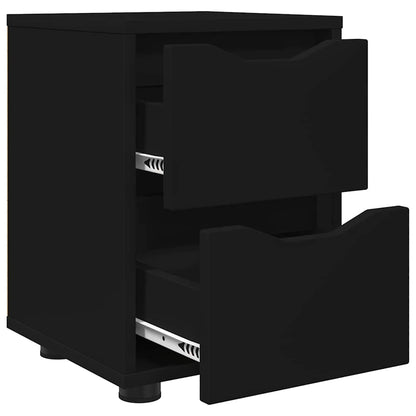 Bedside Table Black 30.5 x 30 x 43 cm Engineered Wood