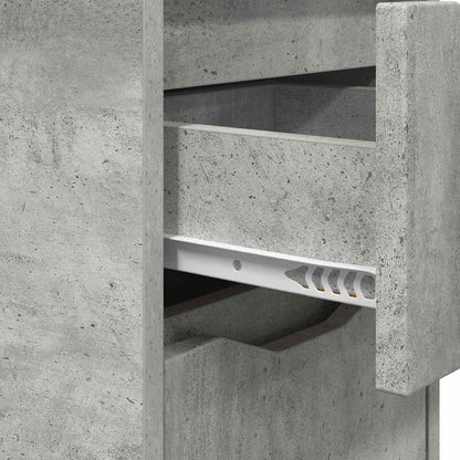 Bedside Table Concrete Grey 30.5 x 30 x 43 cm Engineered Wood