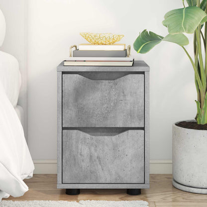 Bedside Table Concrete Grey 30.5 x 30 x 43 cm Engineered Wood