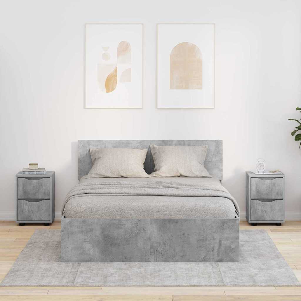 Bedside Tables 2 pcs Concrete Grey 30.5 x 30 x 43 cm