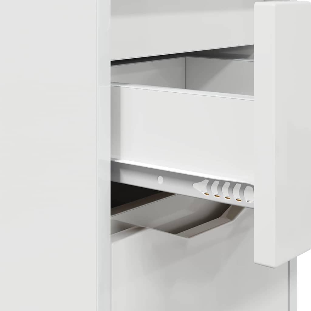 Bedside Tables 2 pcs High Gloss White 30.5 x 30 x 43 cm