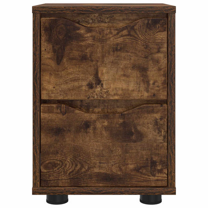 Bedside Table Smoked Oak 30.5 x 30 x 43 cm Engineered Wood