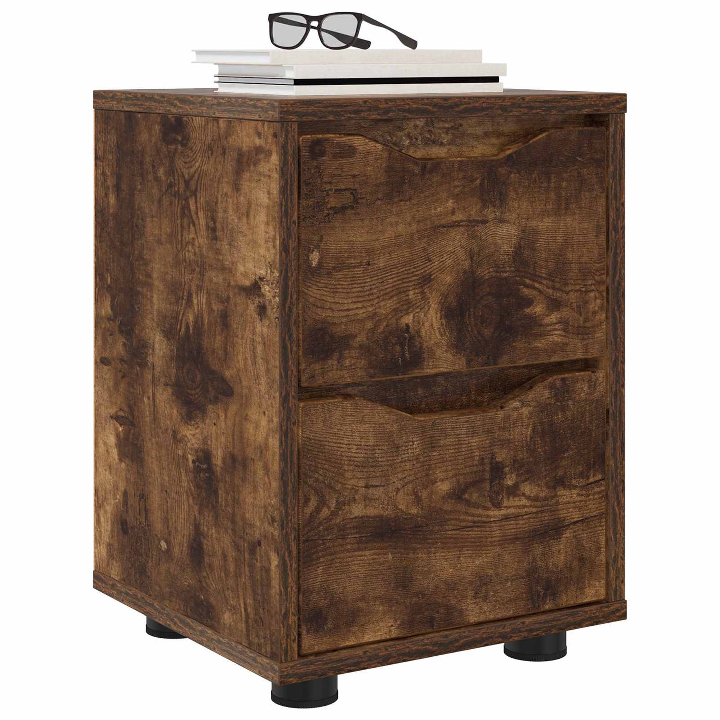 Bedside Table Smoked Oak 30.5 x 30 x 43 cm Engineered Wood