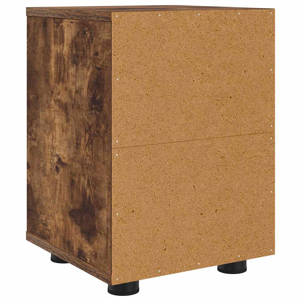 Bedside Tables with Drawer 2 pcs Smoked Oak 30.5 x 30 x 43 cm