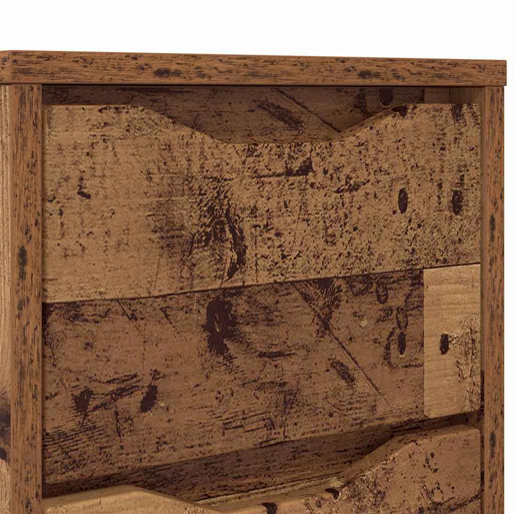 Bedside Table Old Wood 30.5 x 30 x 43 cm Engineered Wood