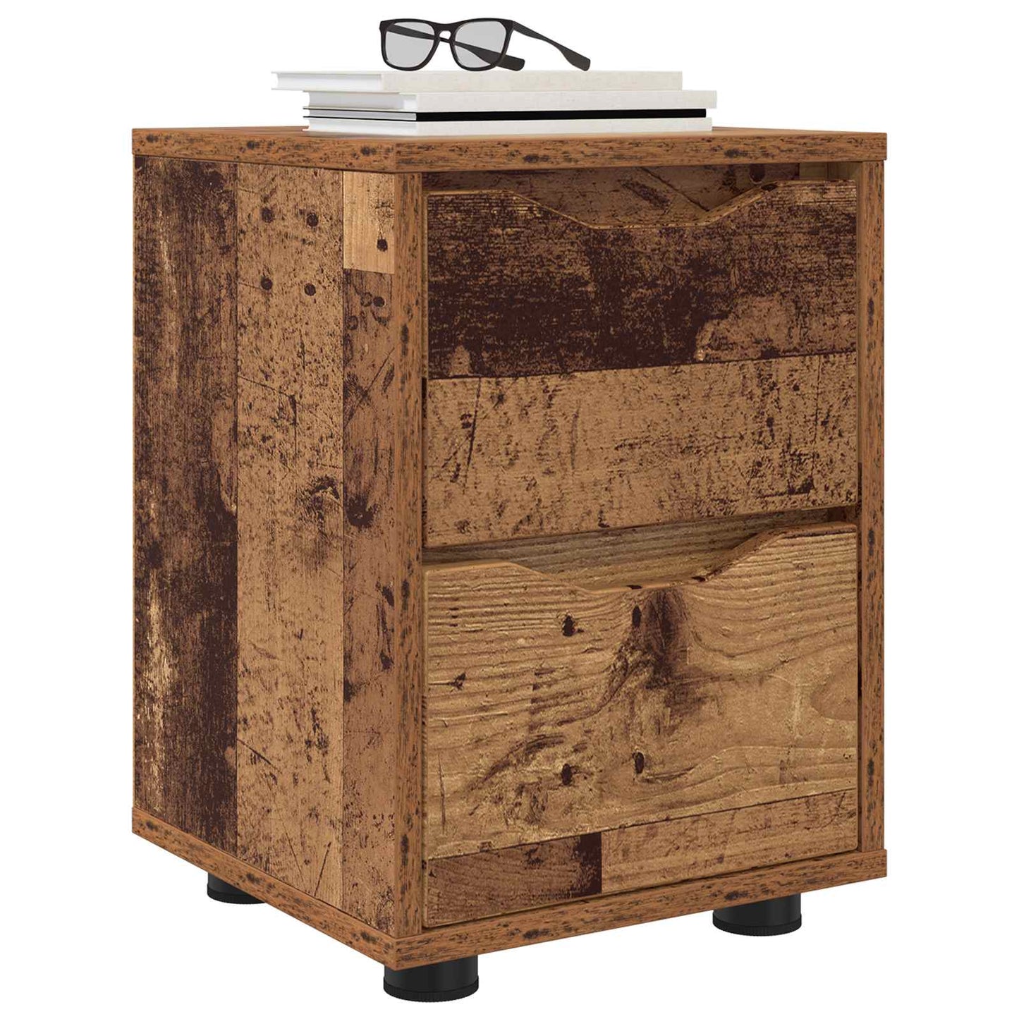Bedside Table Old Wood 30.5 x 30 x 43 cm Engineered Wood