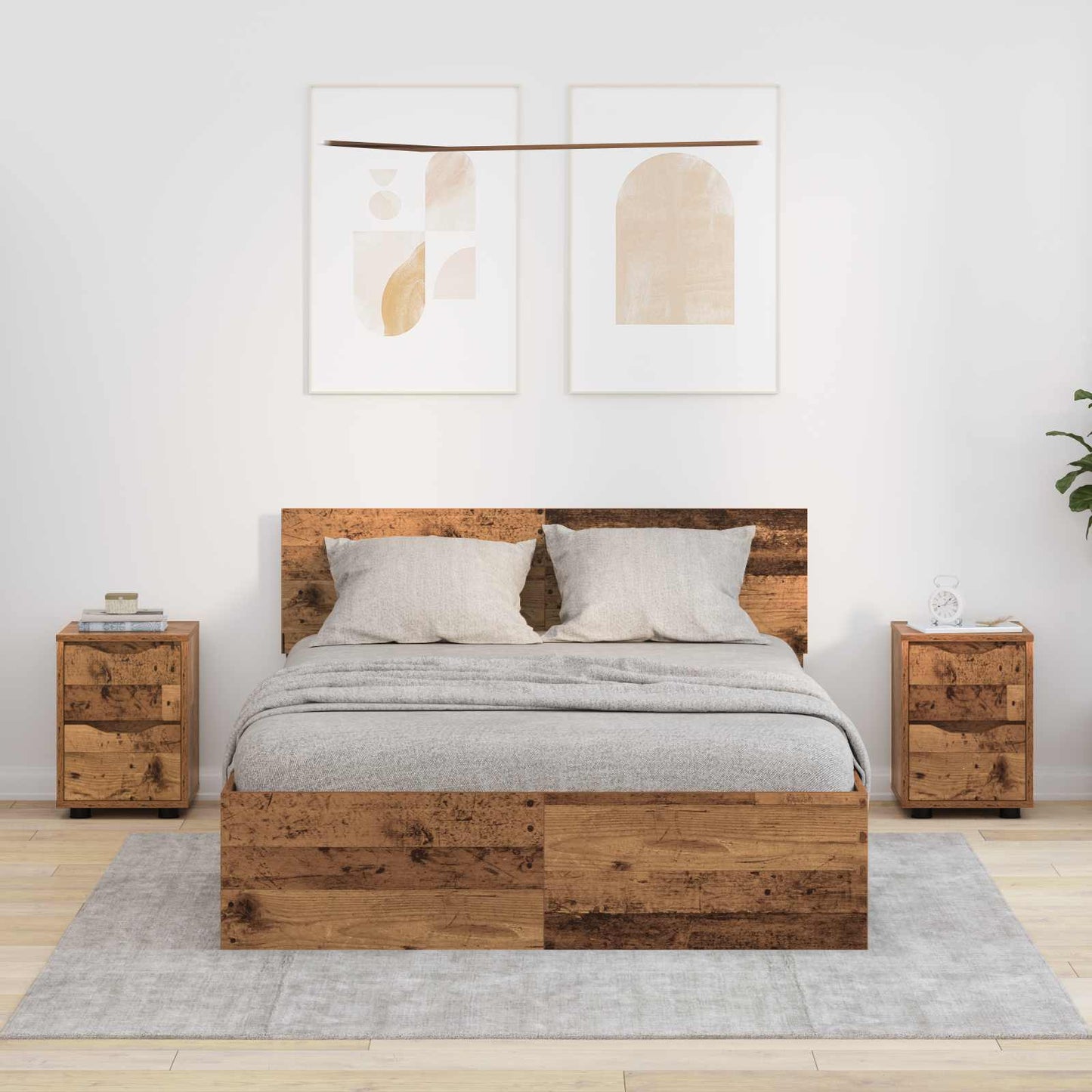Bedside Tables 2 pcs Old Wood 30.5 x 30 x 43 cm Engineered Wood