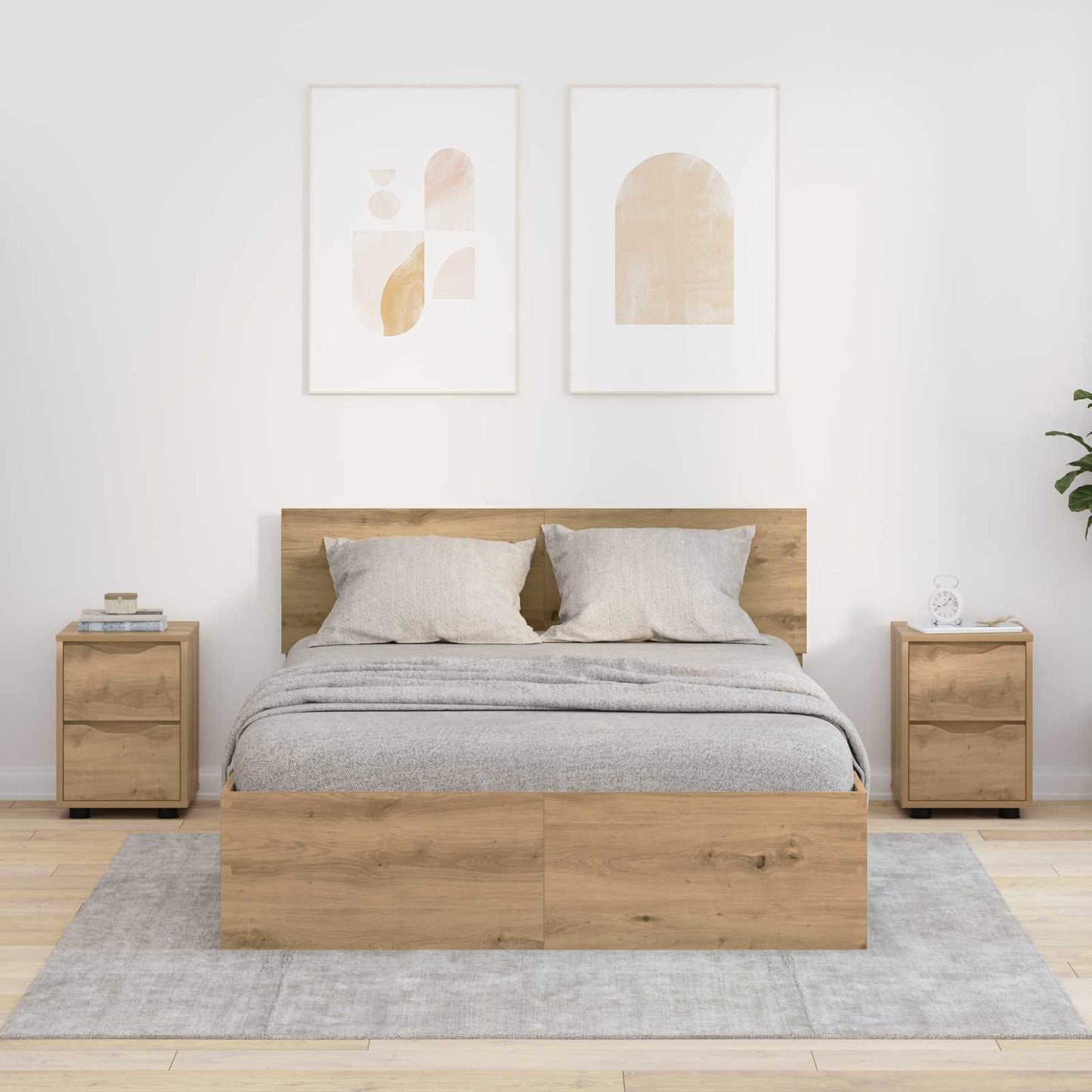 Bedside Tables 2 pcs Artisan Oak 30.5 x 30 x 43 cm