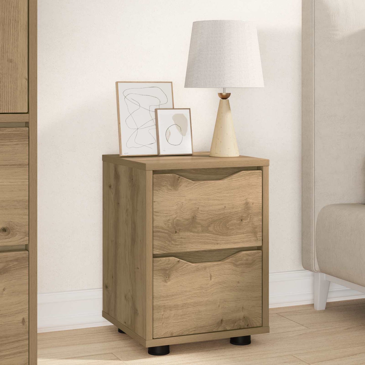 Bedside Tables 2 pcs Artisan Oak 30.5 x 30 x 43 cm