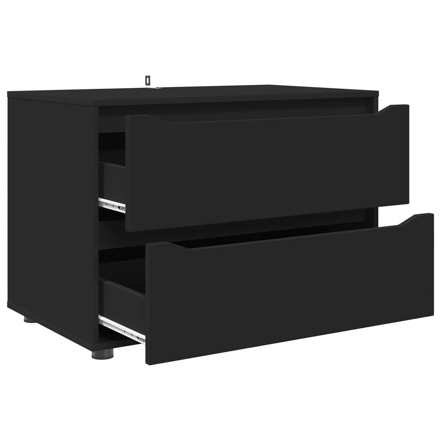 Storage Cabinet 80 x 48 x 57 cm Engineered Wood Black